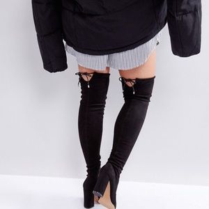 SIZE 7: ASOS KARMA Wide Fit Over The Knee Boots